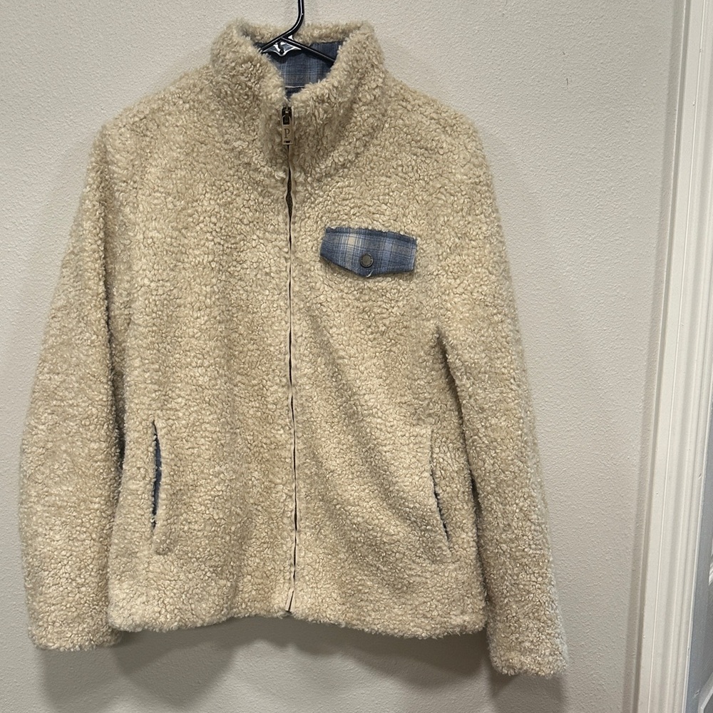 Pendleton Blue Plaid Sherpa Jacket
